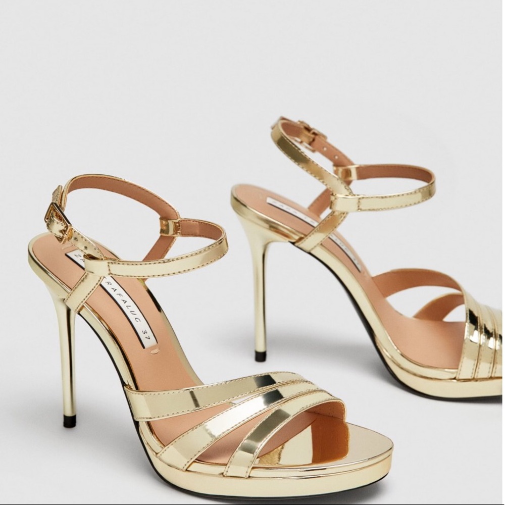 New Zara Gold Heels💛